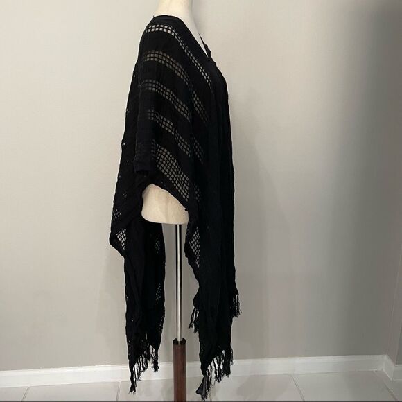 H&m Black Poncho One Size - Picture 3 of 7